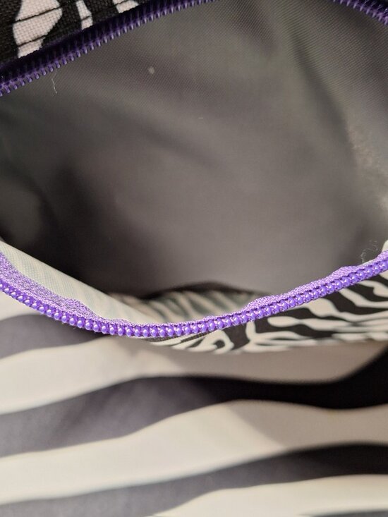 Jansport Backpack Zebra Black White w/Purple